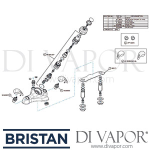 Bristan J THBSMVO C Java Bath Filler with Thermostatic Shower Spare Parts - BR DV 167